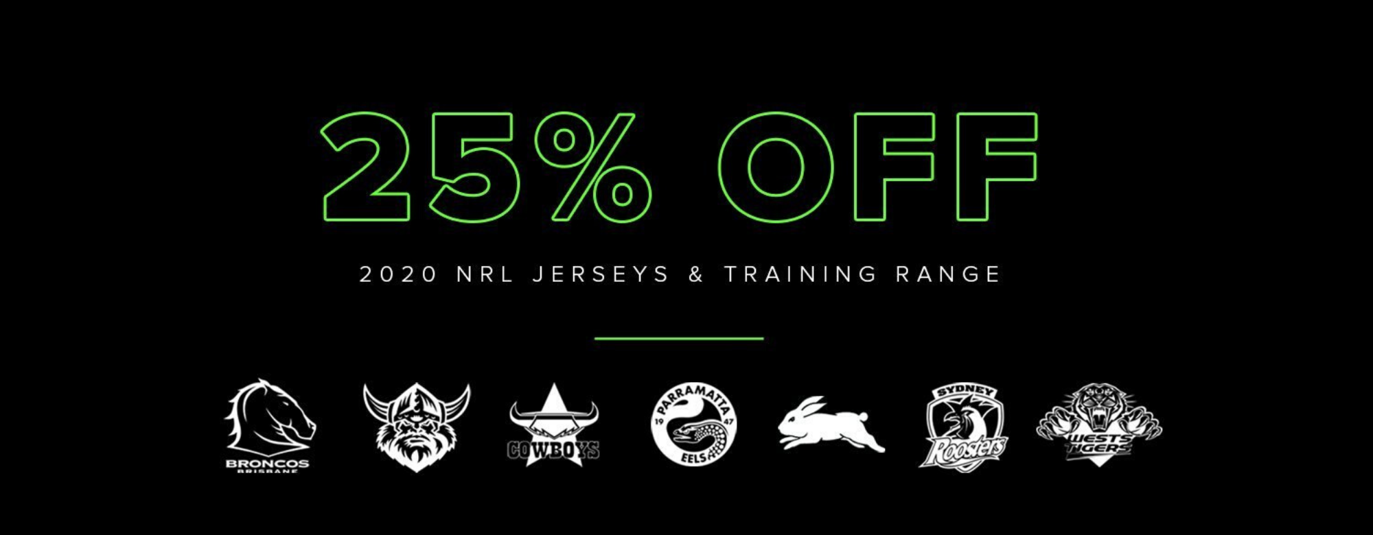 25% Off NRL Sale Continues Online